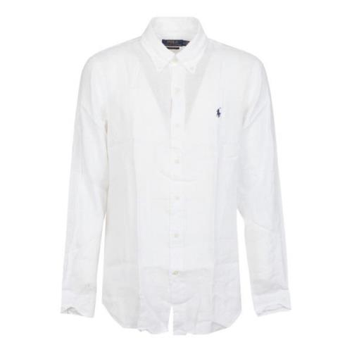 Sportieve Lange Mouw Shirt Ralph Lauren , White , Heren