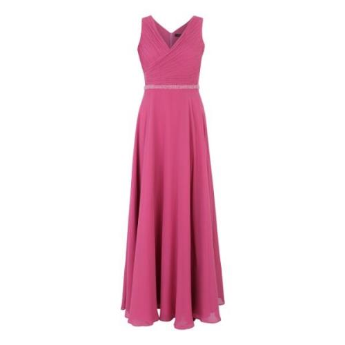 Elegante Geplooide Avondjurk vera mont , Pink , Dames