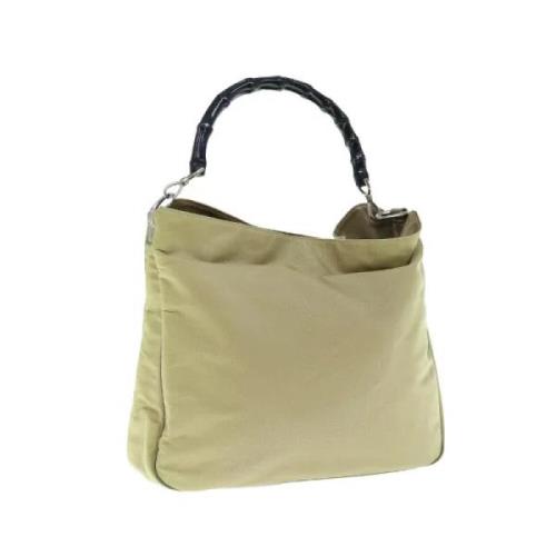 Pre-owned Nylon handbags Gucci Vintage , Beige , Dames