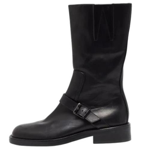 Pre-owned Leather boots Gucci Vintage , Black , Dames