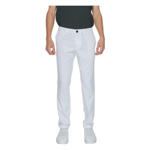 Witte Rits Knoop Broek Lente/Zomer Armani Exchange , White , Heren