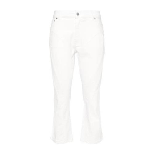 Witte Denim Jeans met Contraststiksels Mugler , White , Dames