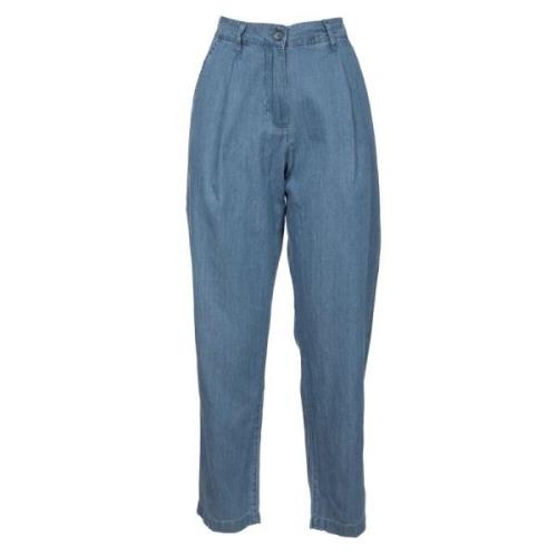 Jeans met voorplooien en zakken Aspesi , Blue , Dames