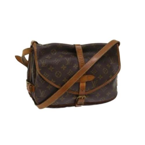 Pre-owned Canvas louis-vuitton-bags Louis Vuitton Vintage , Brown , Da...