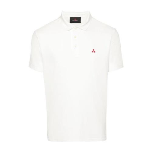 Witte Katoenmix Poloshirt Peuterey , White , Heren