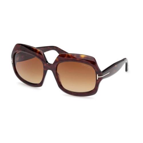 REN Acetaat Zonnebril voor Vrouwen Tom Ford , Brown , Unisex