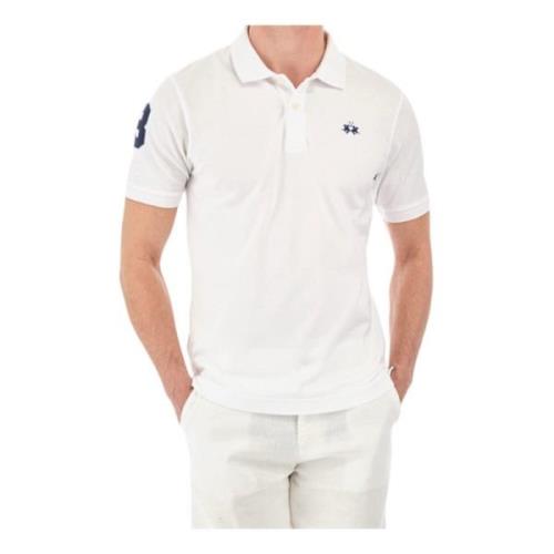 Heren Polo Shirt Piquet Stretch La Martina , White , Heren