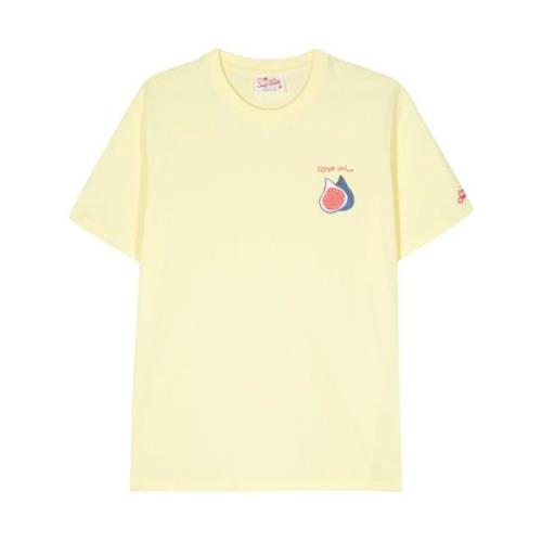 Gestreept T-shirt voor Mannen MC2 Saint Barth , Yellow , Heren