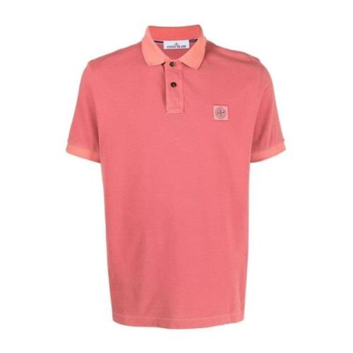 Rood Logo Patch Polo Shirt Stone Island , Red , Heren