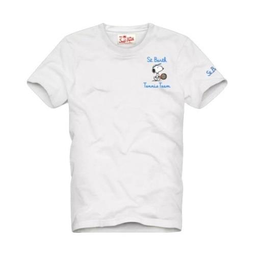 Snoopy Padel T-shirt MC2 Saint Barth , White , Heren