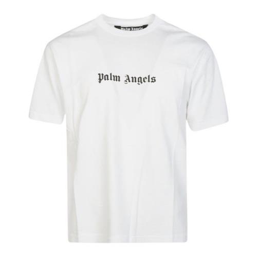 Klassieke Logo T-shirt Palm Angels , White , Heren