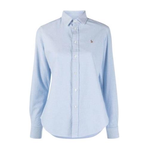 Klassieke Button Front Lange Mouw Overhemden Ralph Lauren , Blue , Dam...