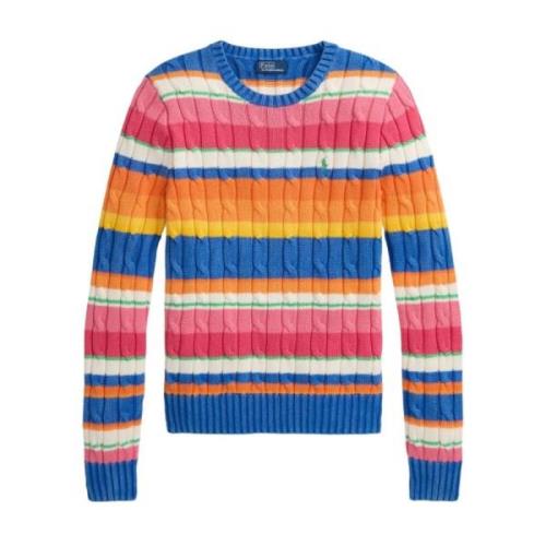 Gestreepte Katoenen Trui met Ronde Hals Ralph Lauren , Multicolor , Da...