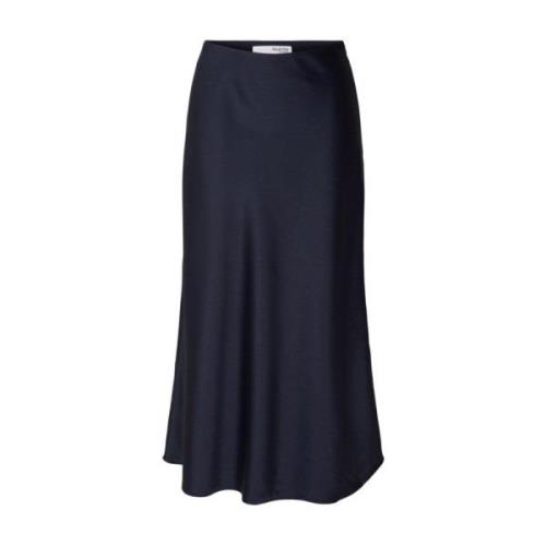 SLF Lena HW Midi Skirt Selected Femme , Blue , Dames