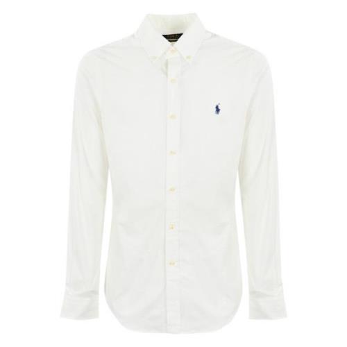 Witte Katoenen Slim Fit Overhemd Ralph Lauren , White , Heren