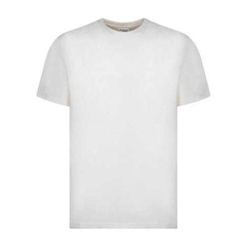 Egret Katoenen T-Shirt Ronde Hals Korte Mouwen Selected Homme , White ...