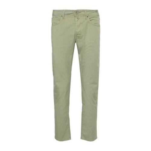 Denim Jeans met 5 Zakken Incotex , Green , Heren