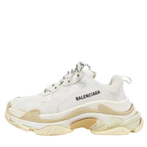 Pre-owned Mesh sneakers Balenciaga Vintage , White , Dames