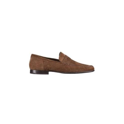 Fluwelen Suède Mocassin Moorer , Brown , Heren