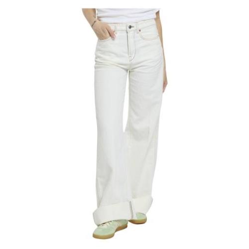 Palazzo Thames Denim Linen Jeans Department Five , White , Dames