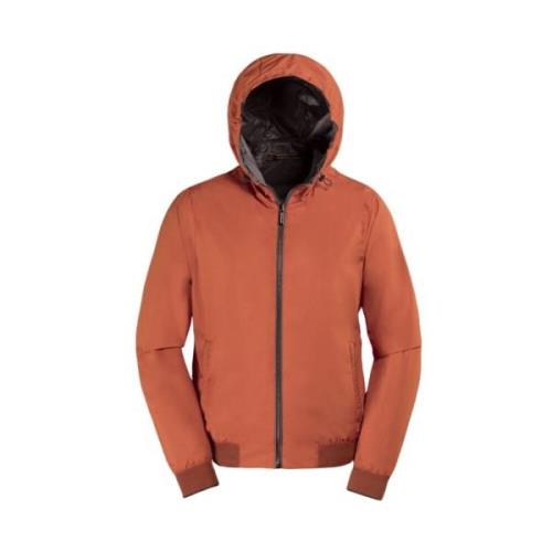 Omkeerbare Technische Hoodie Acqua Lijn Moorer , Orange , Heren