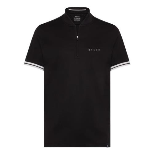 Polo Shirt in hoogwaardige stof Boggi Milano , Black , Heren