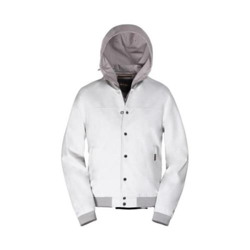 College Bomber Jacket Darren-JK Moorer , White , Heren