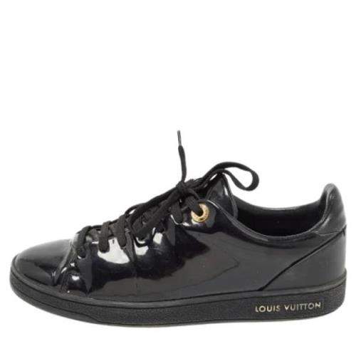 Pre-owned Leather sneakers Louis Vuitton Vintage , Black , Dames