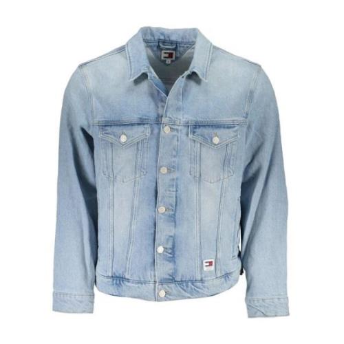 Regeneratieve Katoenen Denim Jack Tommy Hilfiger , Blue , Heren