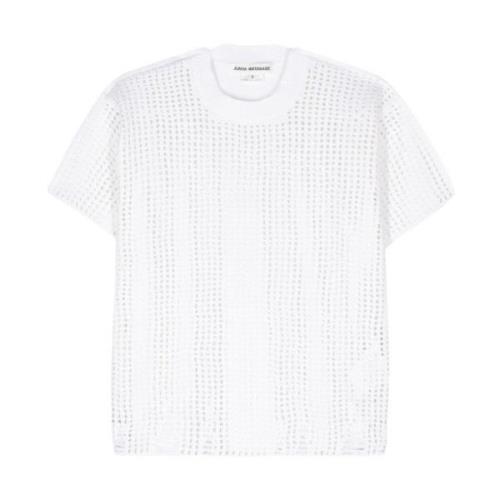 Gepaneeld Ontwerp Witte T-shirts en Polos Junya Watanabe , White , Dam...