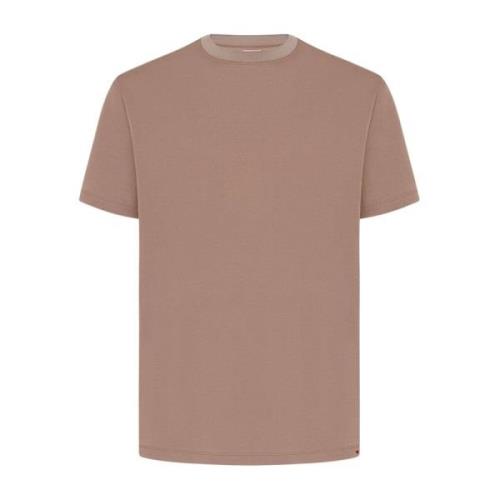 Zachte Duifgrijze Katoenen T-Shirt Kiton , Brown , Heren