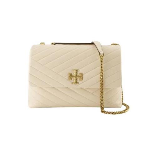 Leather shoulder-bags Tory Burch , Beige , Dames