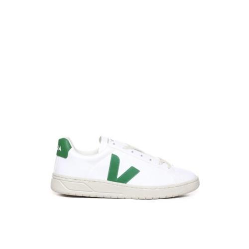 Groene Leren Sneakers Veja , White , Heren