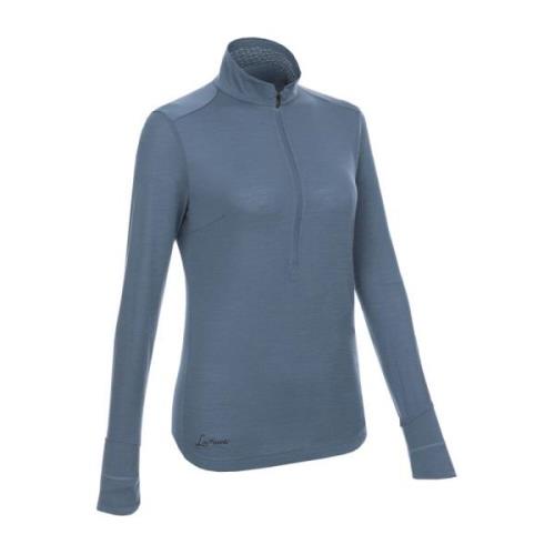 Blauwe Alexandra Lange Mouw Training Top LaMunt , Blue , Dames