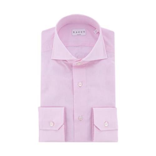 Roze Franse Kraag Katoenen Overhemd Xacus , Pink , Heren