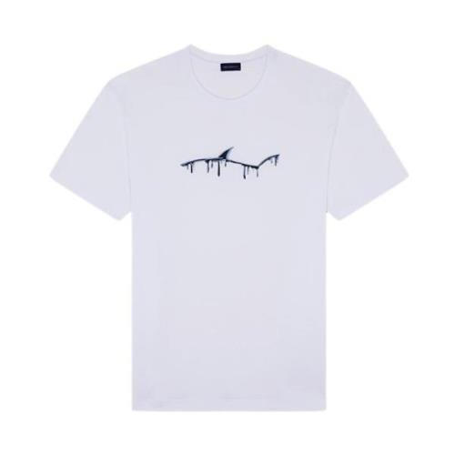 Wit Katoen Regular Fit T-Shirt Paul & Shark , White , Heren