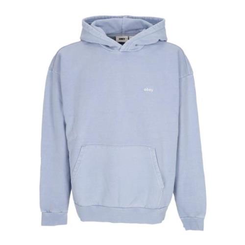 Hydrangea pigment fleece hoodie voor mannen Obey , Blue , Heren