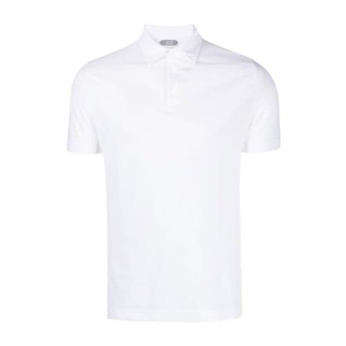 Witte Polo T-shirts en Polos Zanone , White , Heren