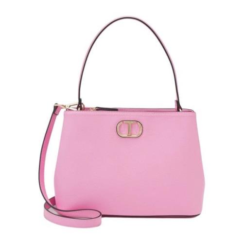 Ovale Top Handle Tas Twinset , Pink , Dames