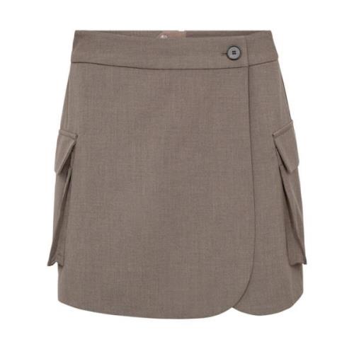Wrap Pocket Skort Bermuda Shorts Co'Couture , Brown , Dames