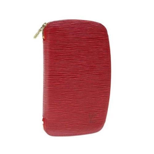 Pre-owned Leather wallets Louis Vuitton Vintage , Red , Dames