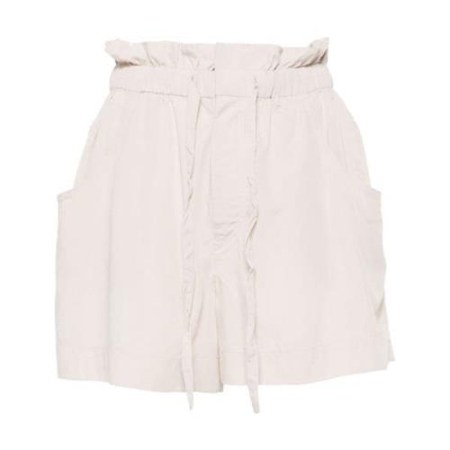 Beige Paperbag Waist Shorts Isabel Marant , White , Dames