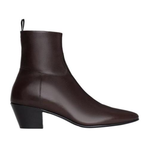 Leren laarzen met 6 cm hak Celine , Brown , Heren