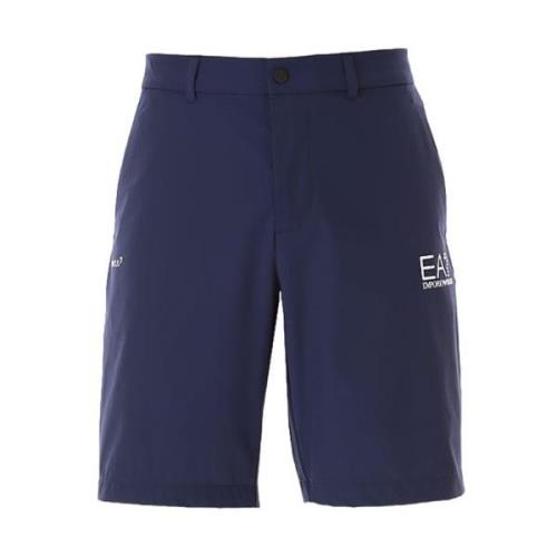 Ritssluiting Stoffen Shorts Emporio Armani EA7 , Blue , Heren