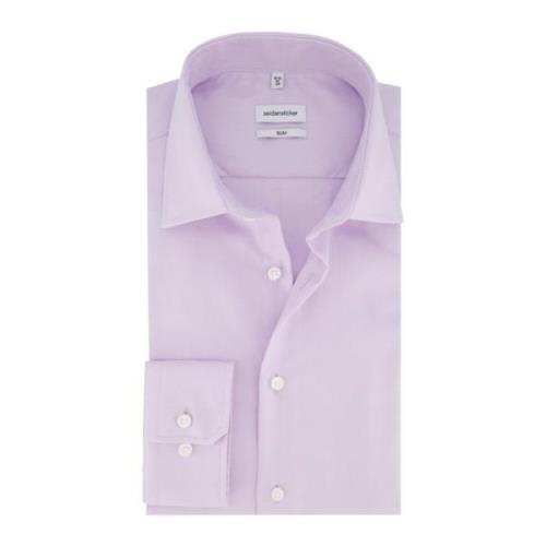 Paarse Business Overhemd Jurk Seidensticker , Purple , Heren