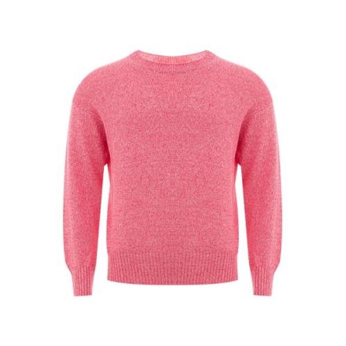 Roze Katoenen Crewneck T-shirt Gran Sasso , Pink , Heren