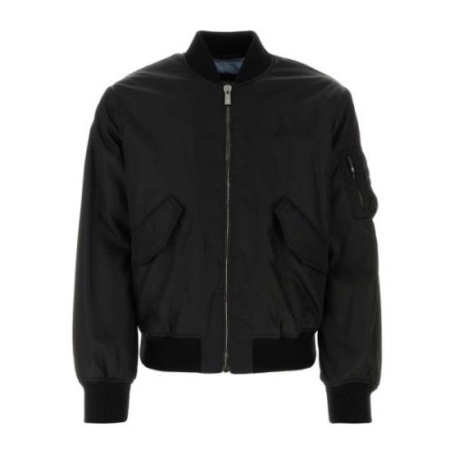 Stijlvol Gewatteerd Bomberjack Versace , Black , Heren