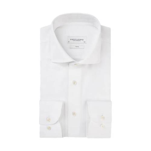 Witte Business Overhemd Jurk Profuomo , White , Heren