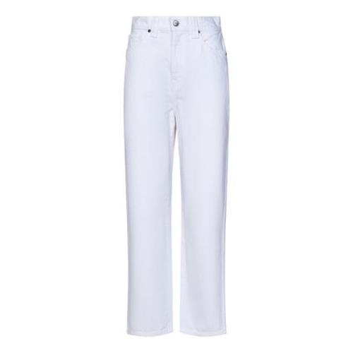 Witte Slim Fit Enkel Jeans Khaite , White , Dames