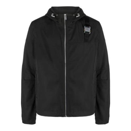 Zwarte hoodie met zilveren details 1017 Alyx 9SM , Black , Heren